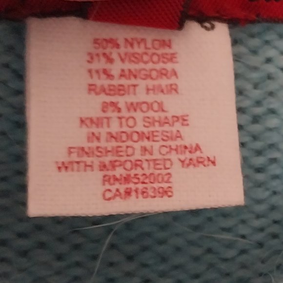 Tapemeasure Vintage Blue Pointelle Knit Angora Blend Button Up Cardigan NWOT - Picture 6 of 12